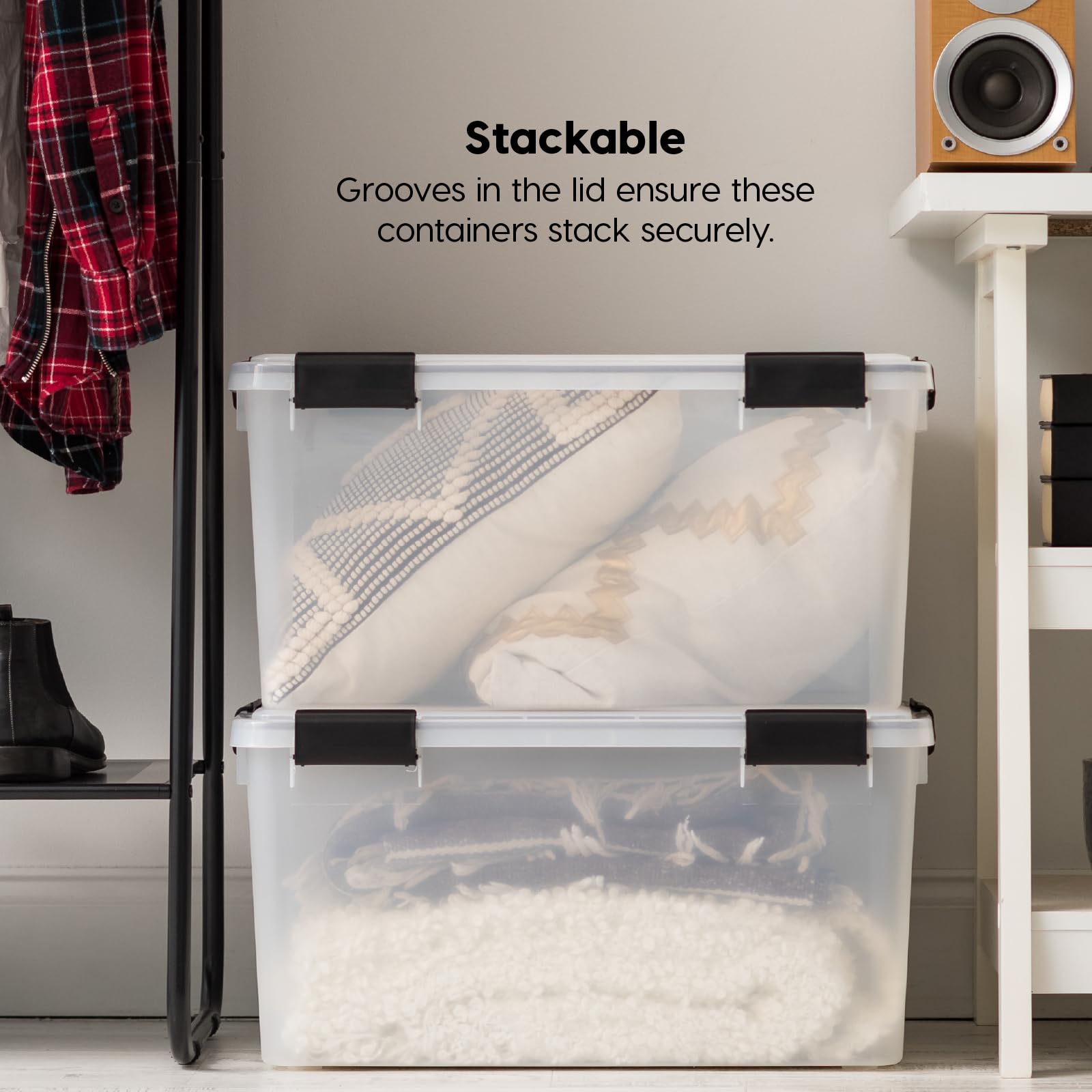 WeatherPro Storage Bins with Lids (4 Count)