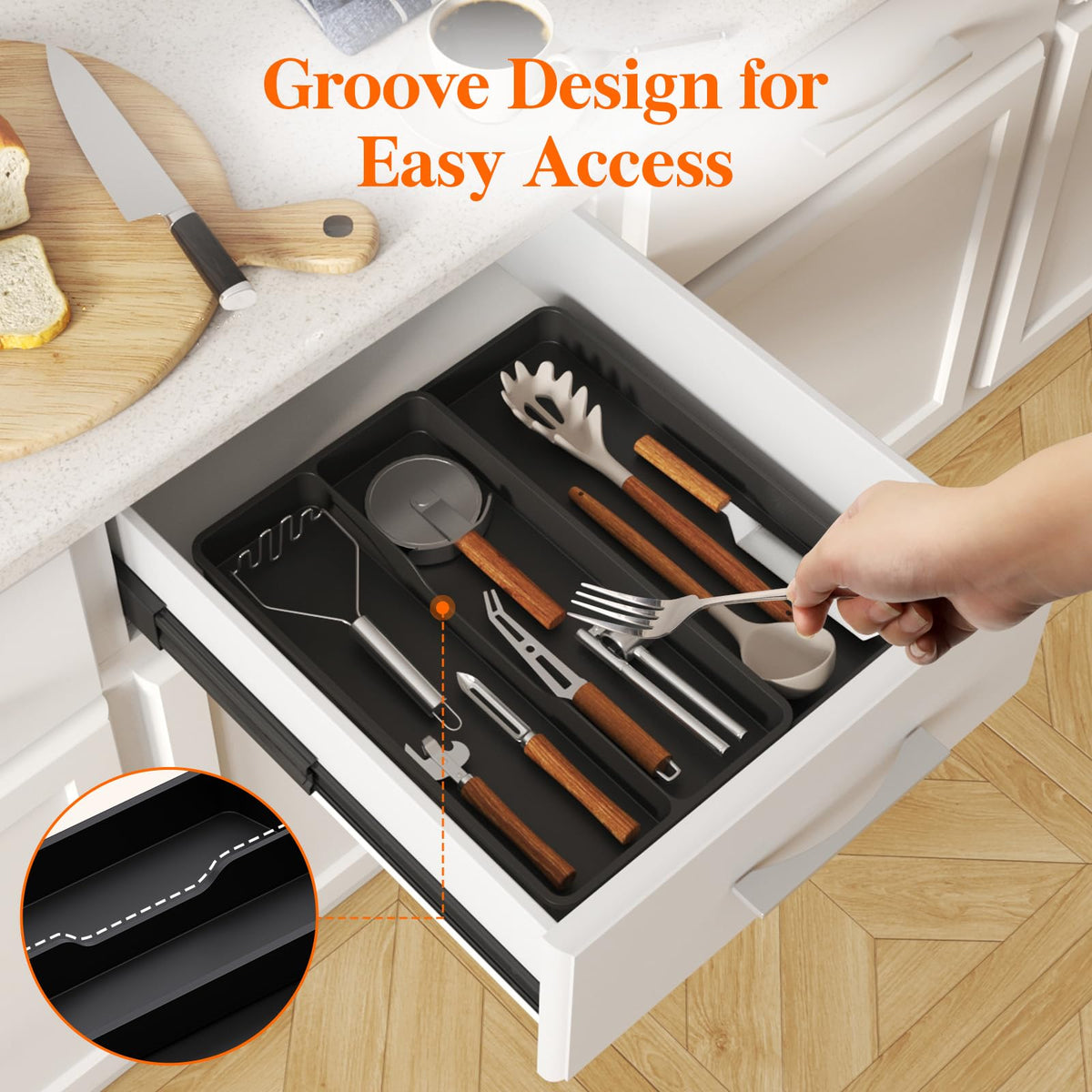 Utensil Organizer for Kitchen Drawer