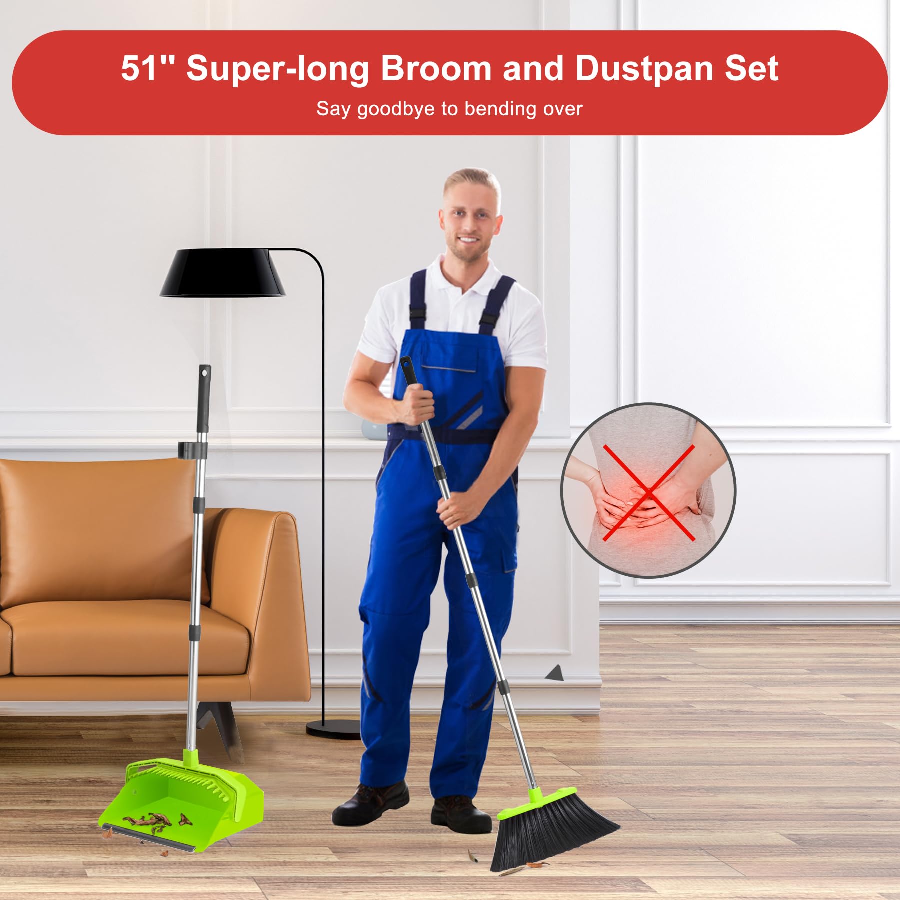 Broom and Dustpan Set for Home