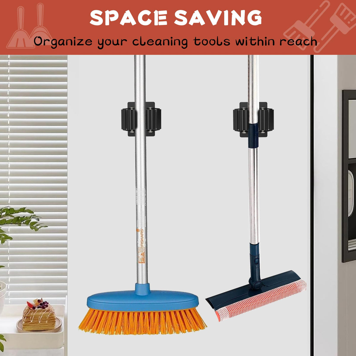 Magnetic Broom Holder (2 Count)