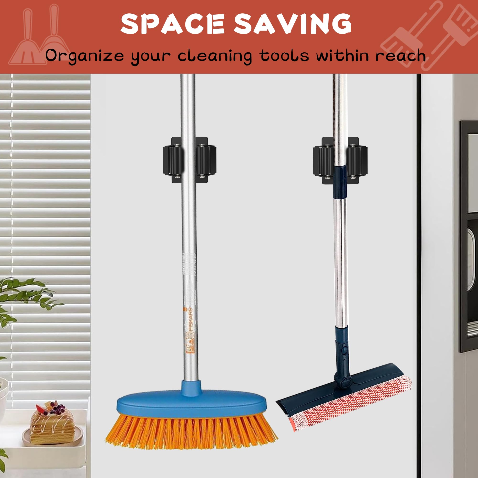 Magnetic Broom Holder (2 Count)