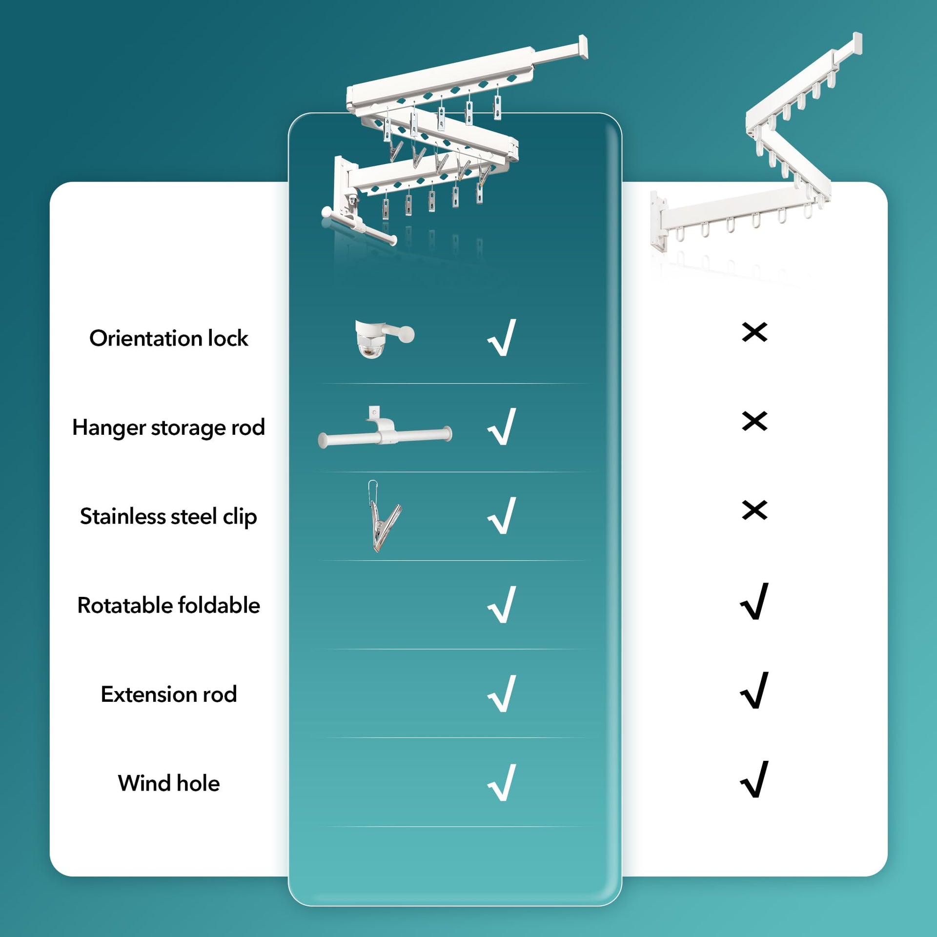 Wall Mounted Clothes Hanger