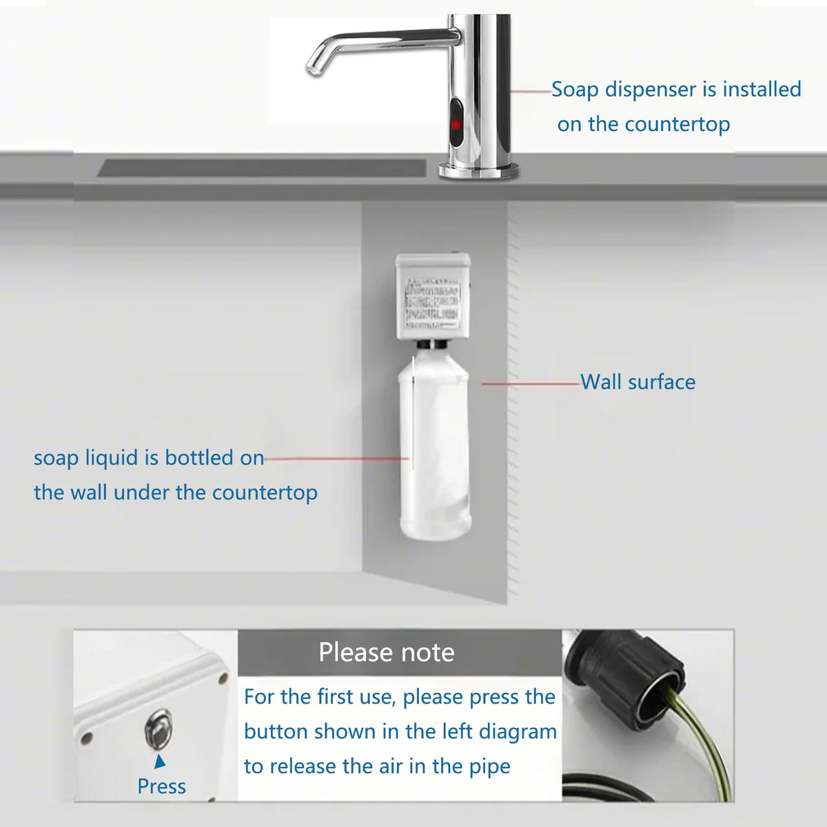 Automatic Soap Dispenser Touchless for Kitchen and Bathroom