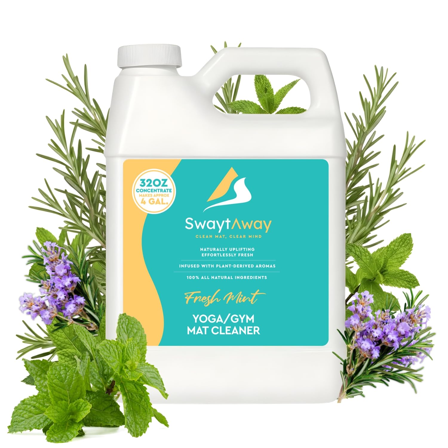 SwaytAway Fitness Mat Cleaner Concentrate Fresh Mint (32 Fl Oz)