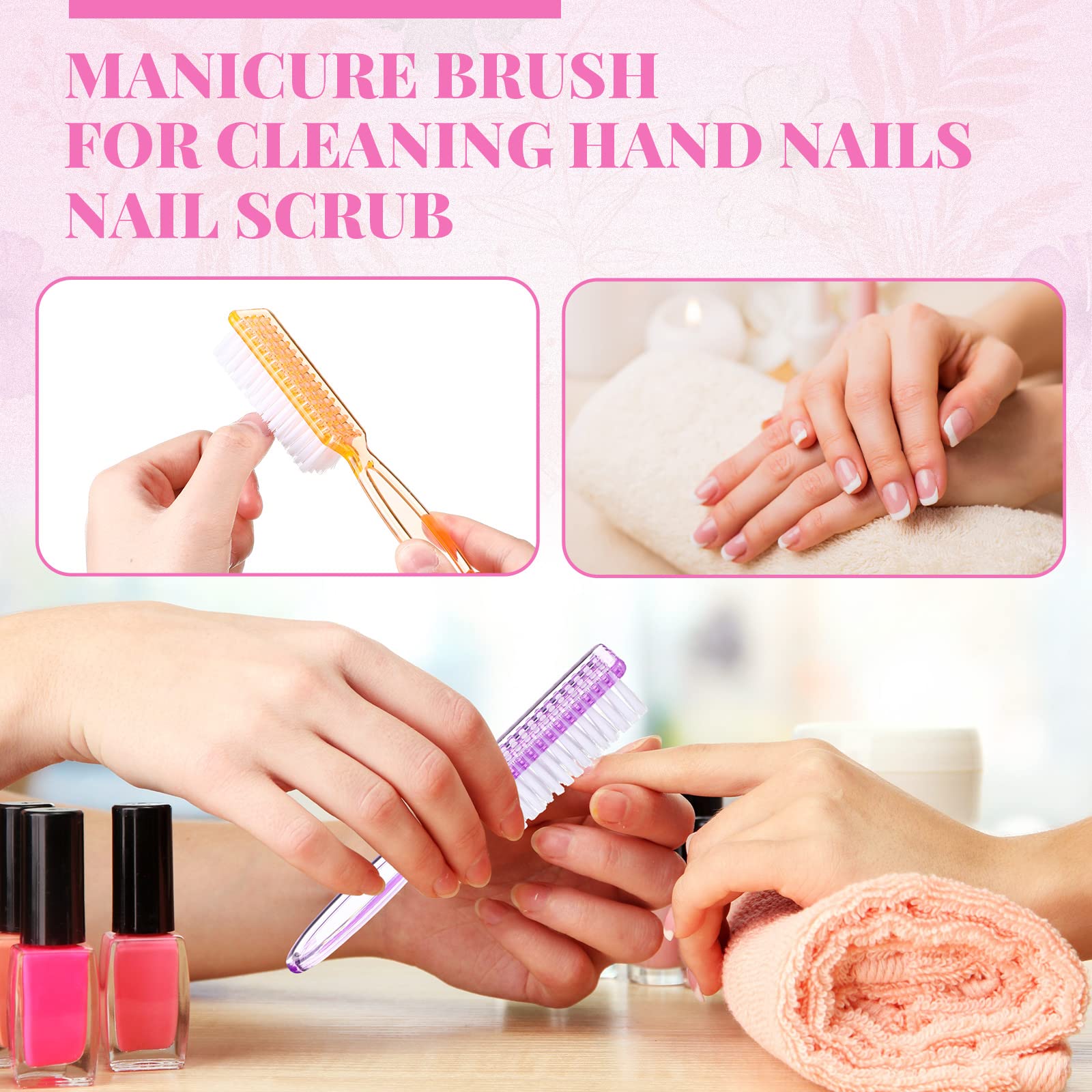 24 Pcs Nail Brushes for Cleaning
