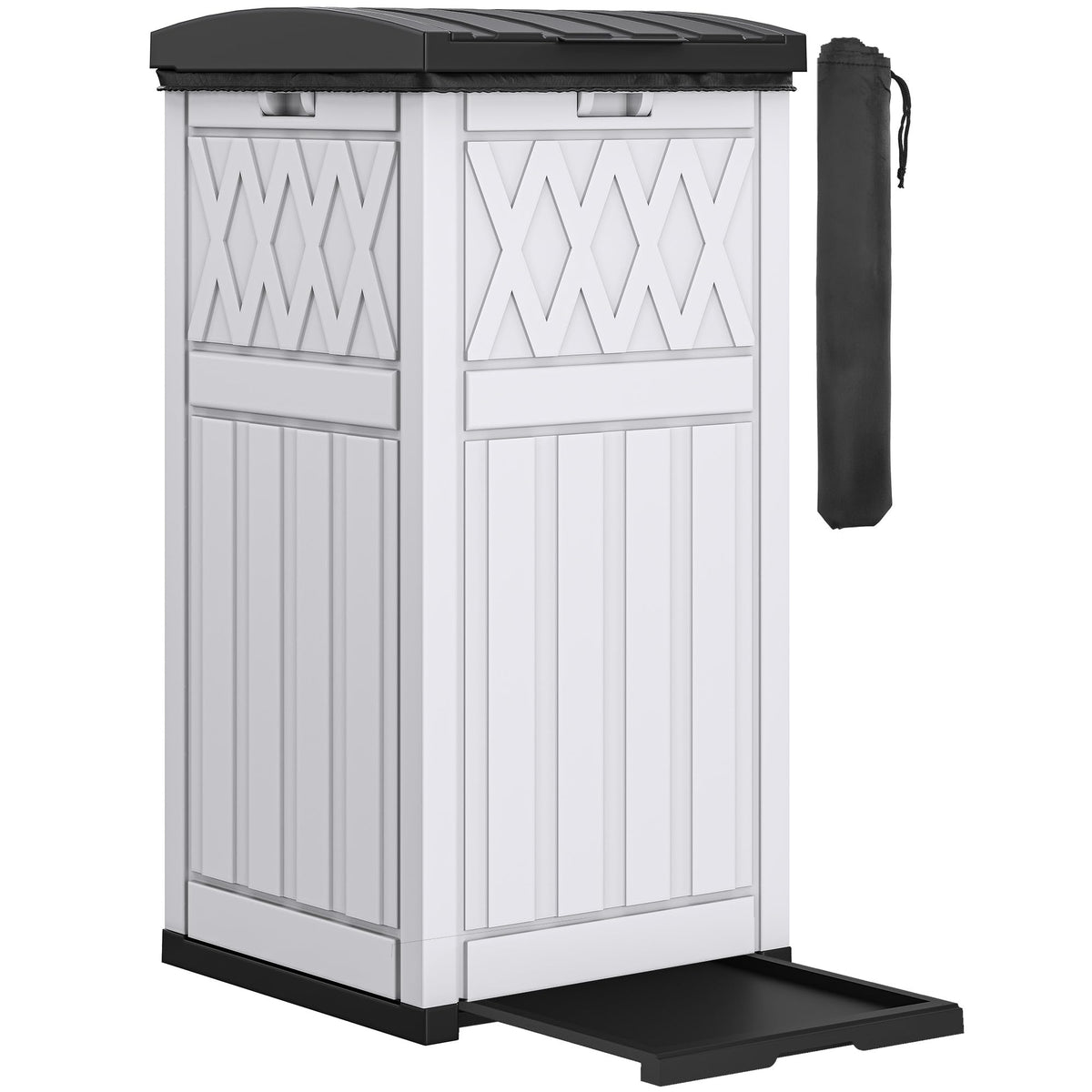 36 Gallon Outdoor Trash Can with Fabric Bag