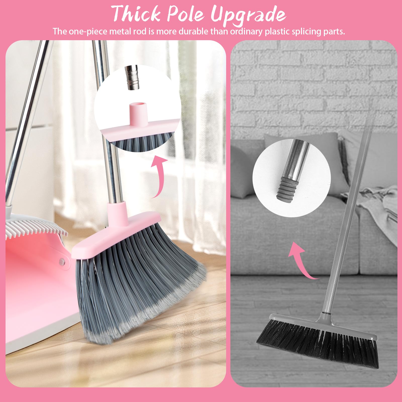 Broom and Dustpan Combo Set