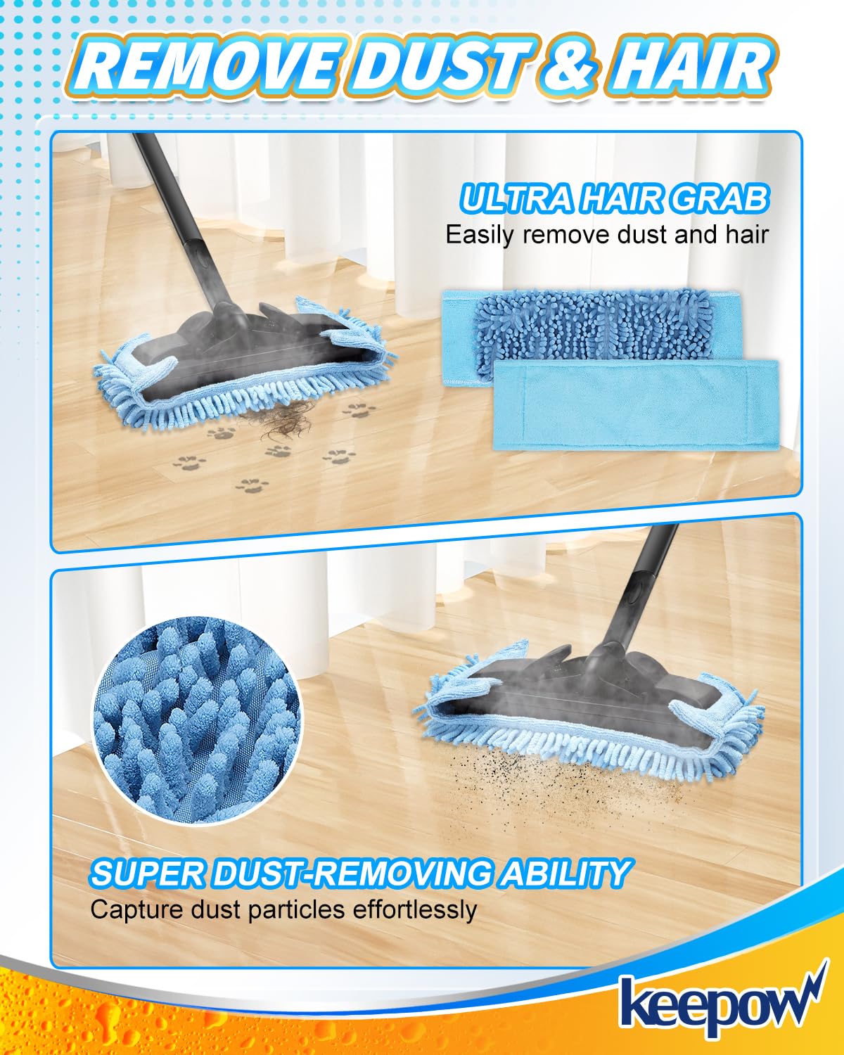 Microfiber Steam Mop Pad Fit for Wagner Steamer 905e (4 Count)
