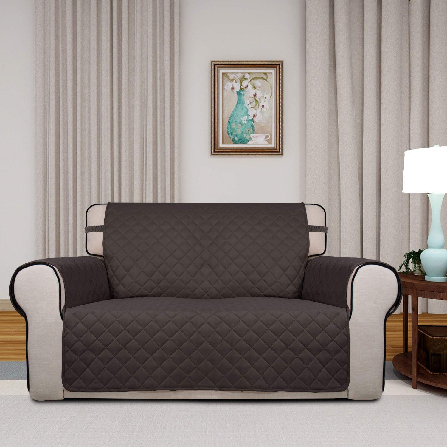 Reversible Quilted Couch Covers for Dogs Loveseat Sofa Cover 46.5”