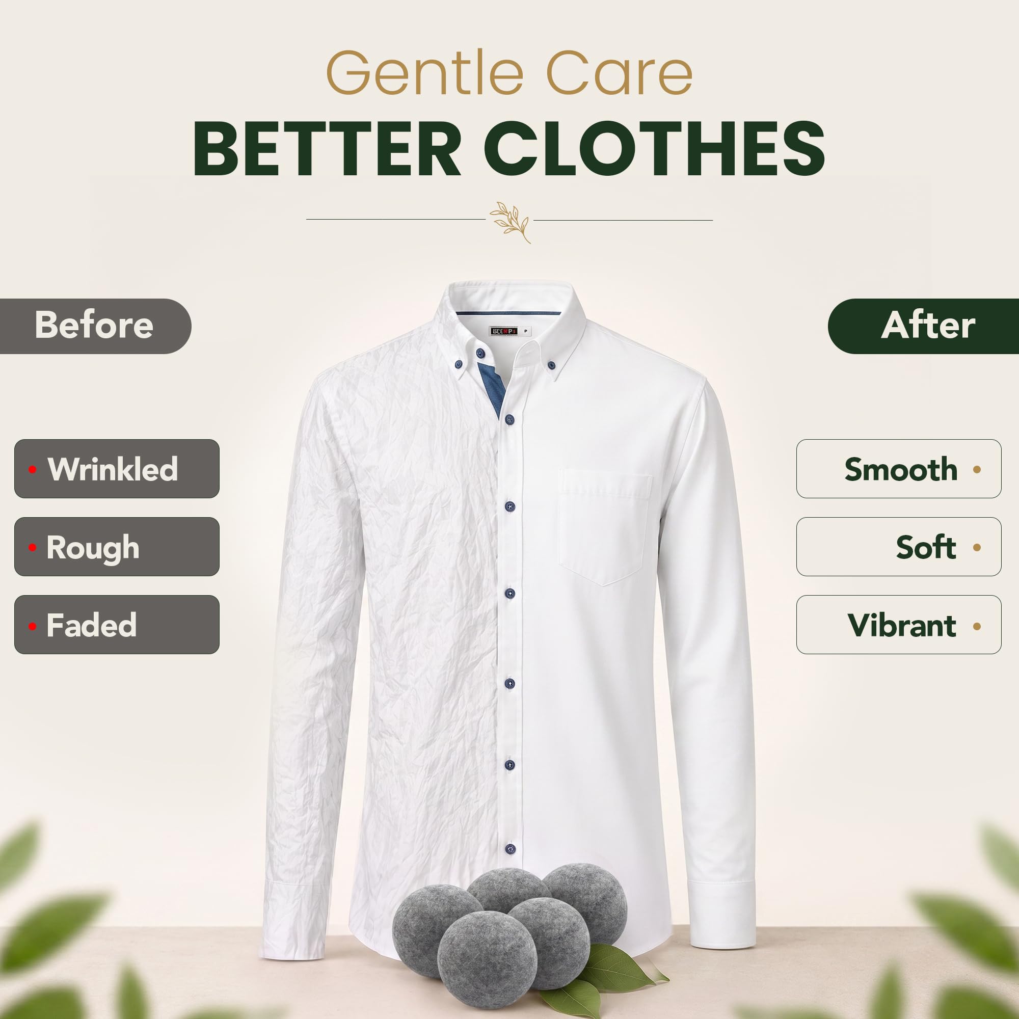 RAYTRADE Wool Dryer Balls 6 (6 Count)