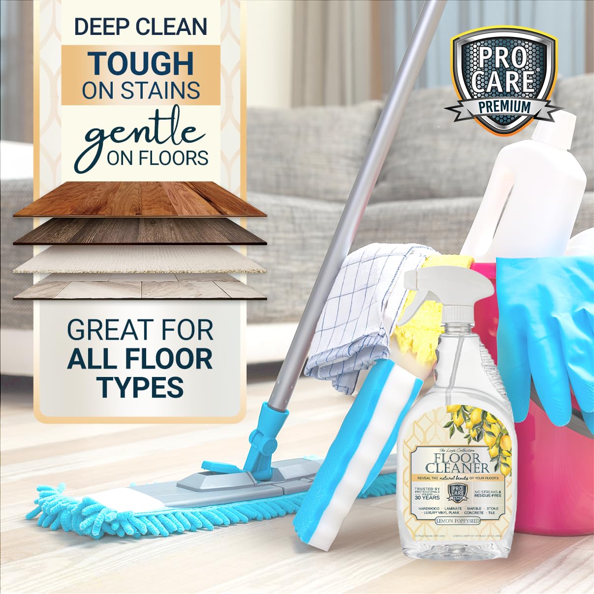Lemon PoppySeed Floor Cleaner (32 Fl Oz)