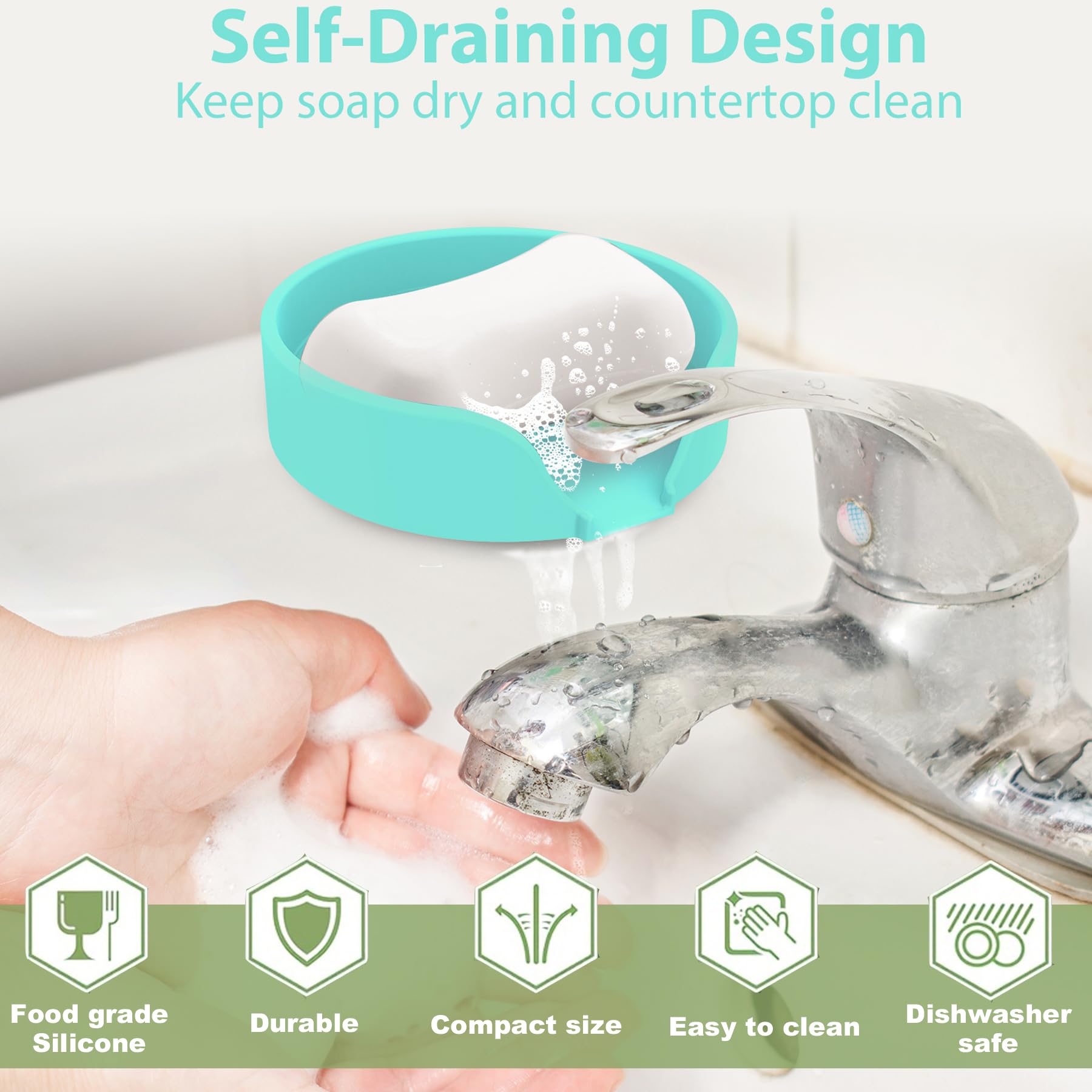 Self Draining Soap Dish