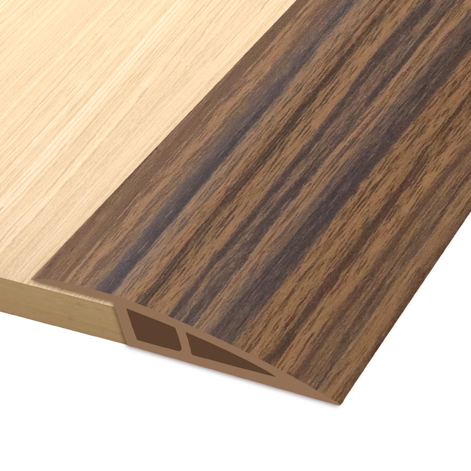 Vinyl Door Threshold Flooring Transition Strip Self Adhesive Carpet Edging Strip for Laminate Doorway Edge Threshold from 3 (6.6 Foot)