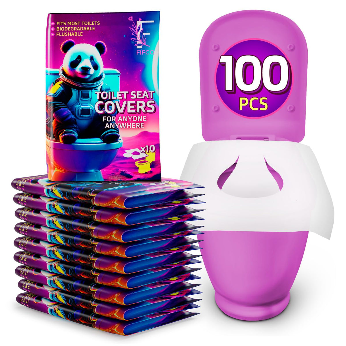 100 Pcs Disposable Toilet Seat Cover