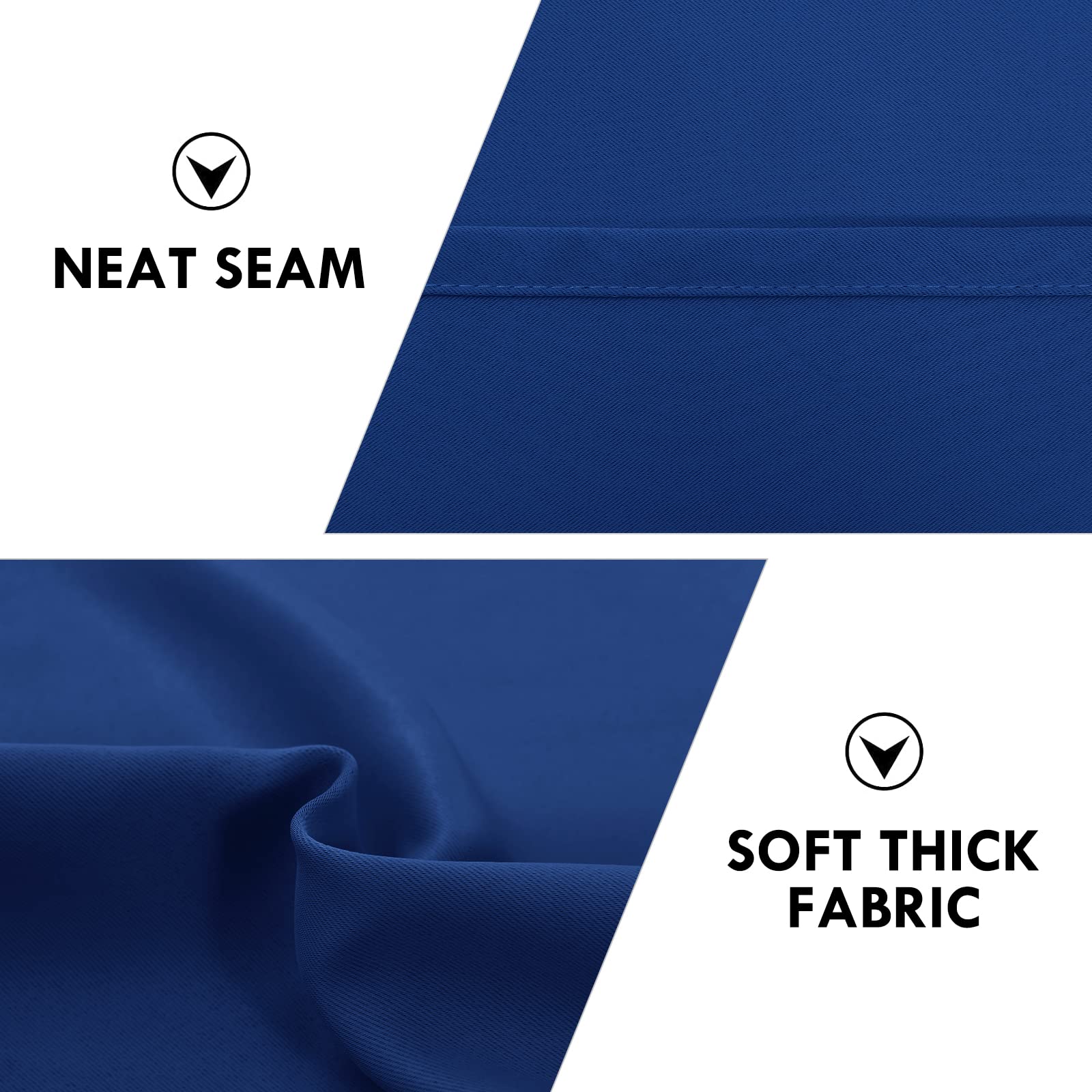 Blackout Curtains for Bedroom Living Room 38 x 45 Inch Long 2 Panels (2 Count)