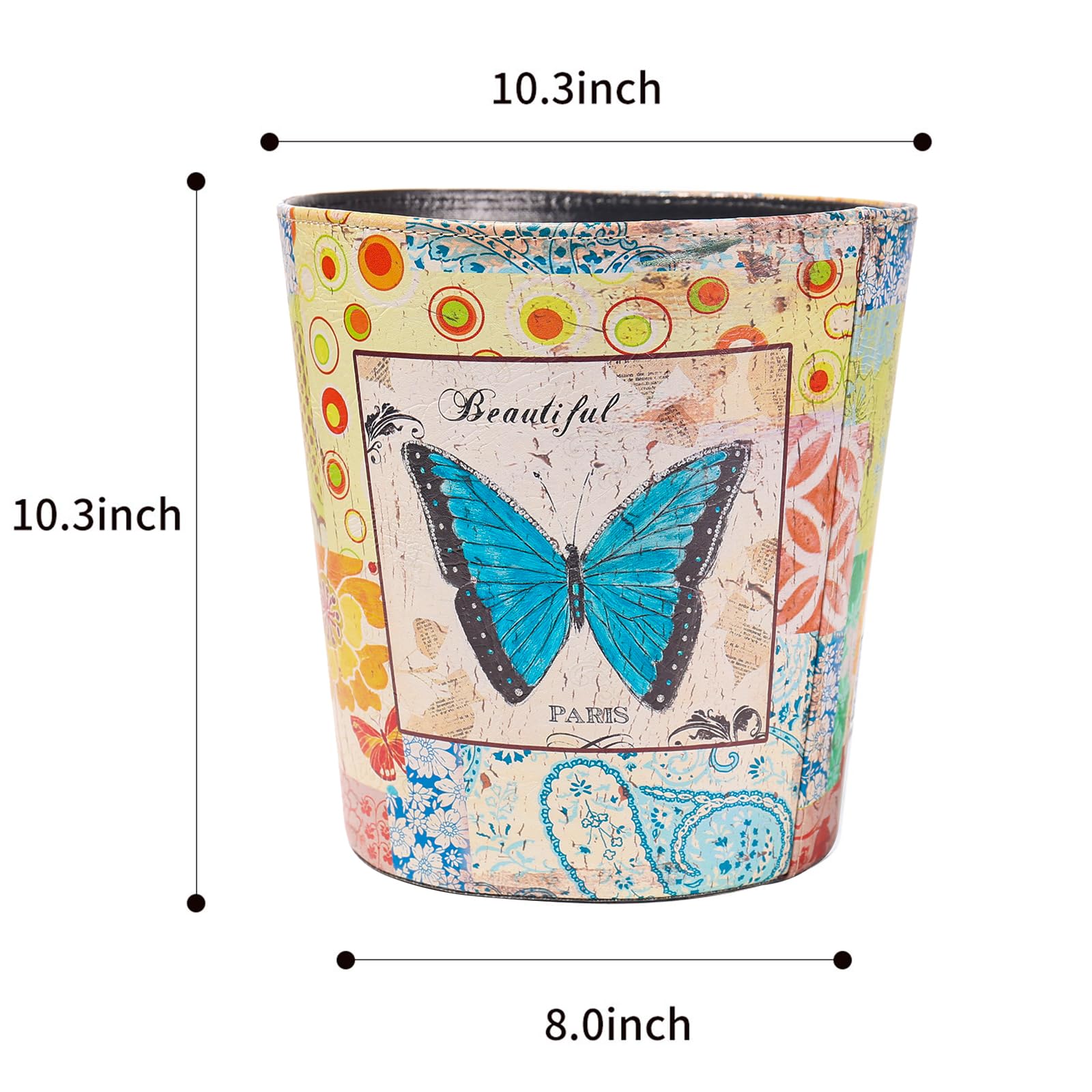 PU Leather Small Trash Can Wastebasket