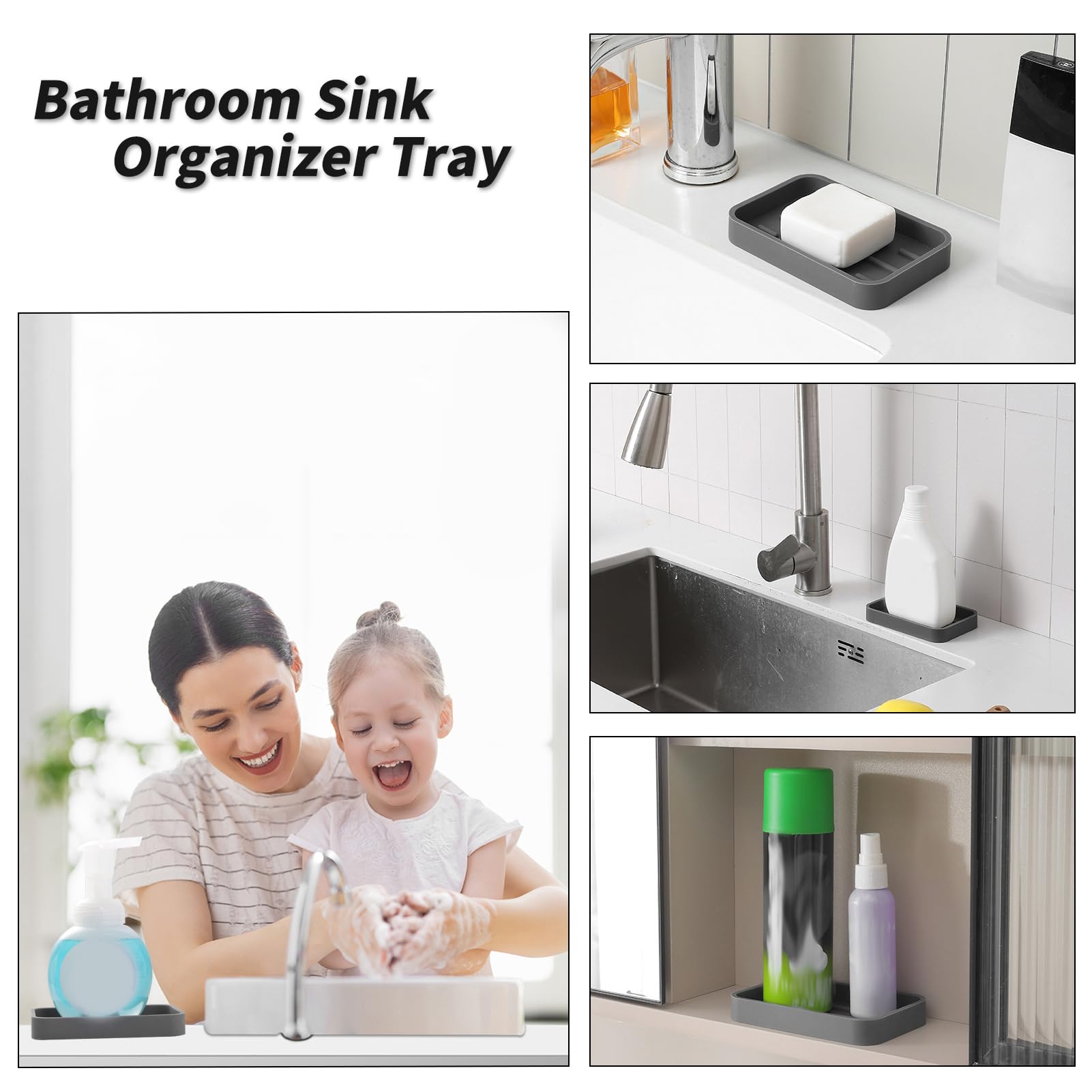 Silicone Kitchen Sink Organizer Tray for Multiple Usage