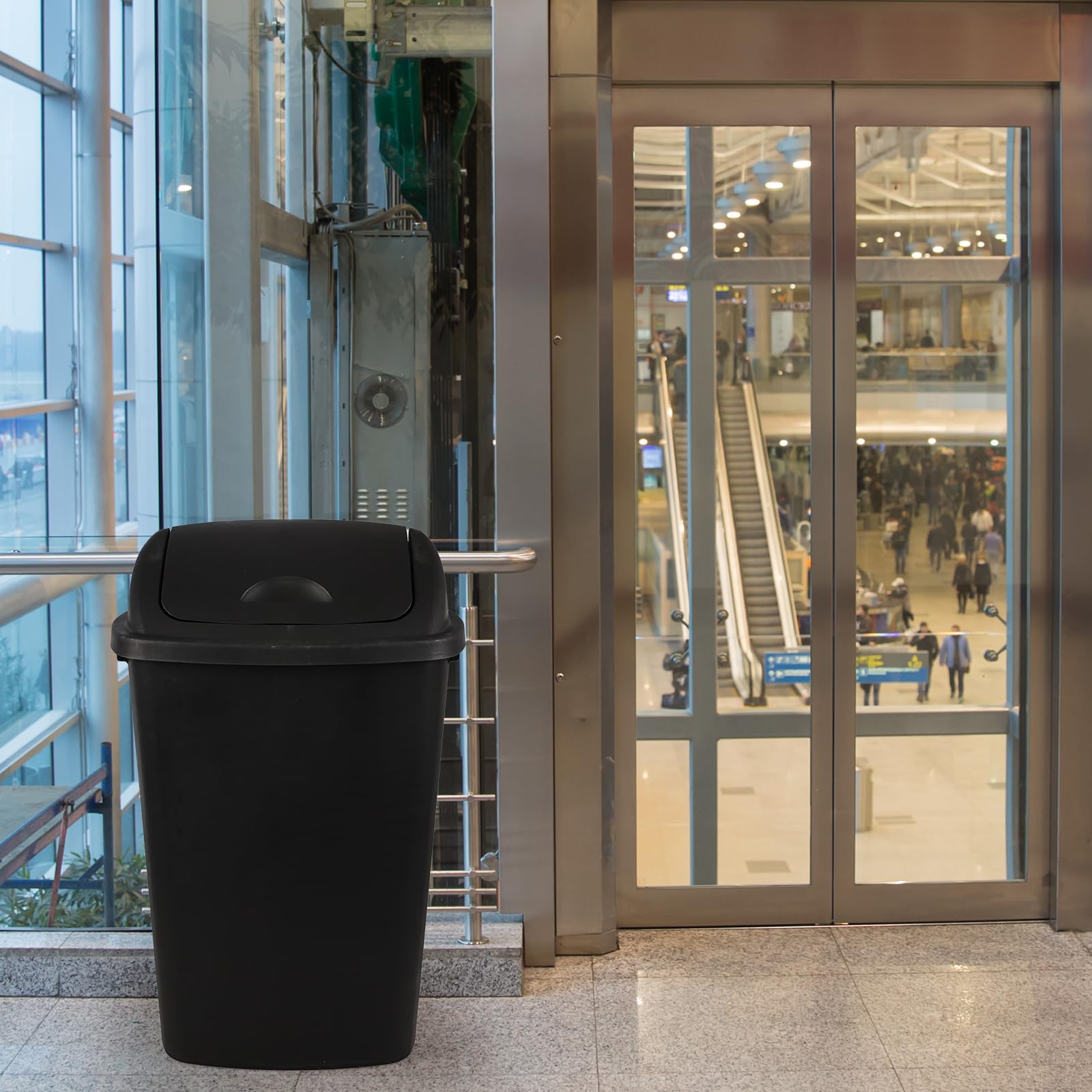 13 Gallon 50 L Swing Lid Tall Kitchen Trash Can (4 Count)