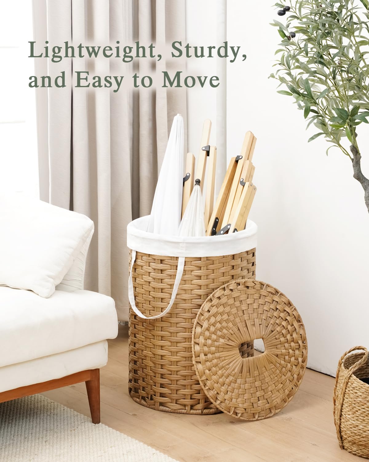 Laundry Hamper with Lid 23.8 Gal