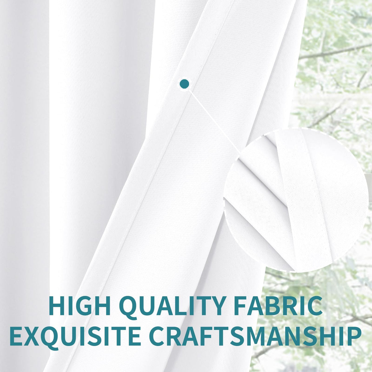 Pure White Cafe Curtains 36 Inch Length for Over Sink Rod Pocket (2 Count)