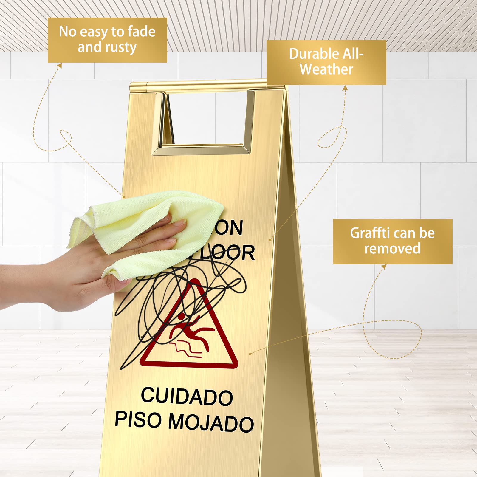 2 Pcs Wet Floor Sign (2 Count)