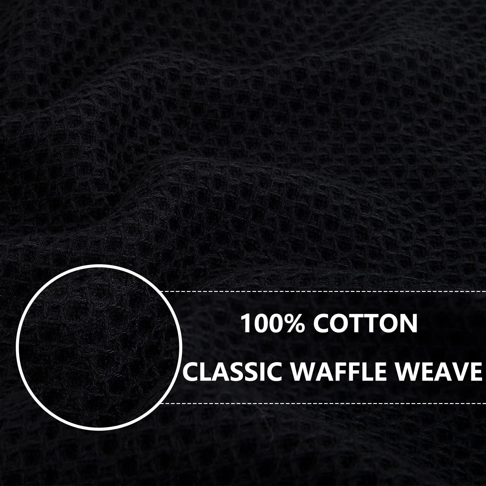 100% Cotton Oversized Waffle Weave Kitchen Towels 6 (6 Count)