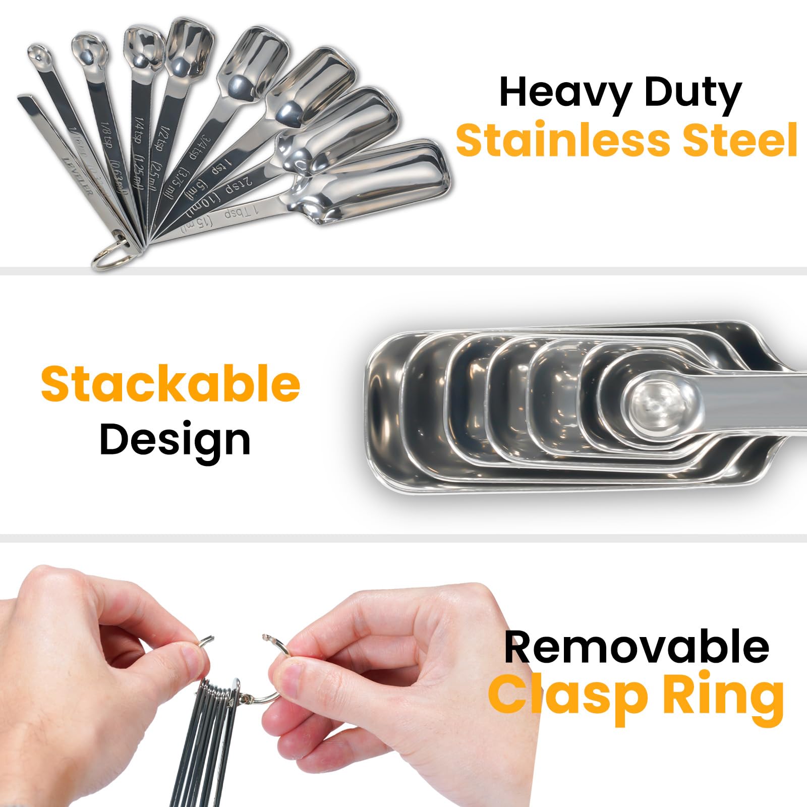 23 Pcs Stainless Steel Measuring Spoons Set with Leveler (23 Count)