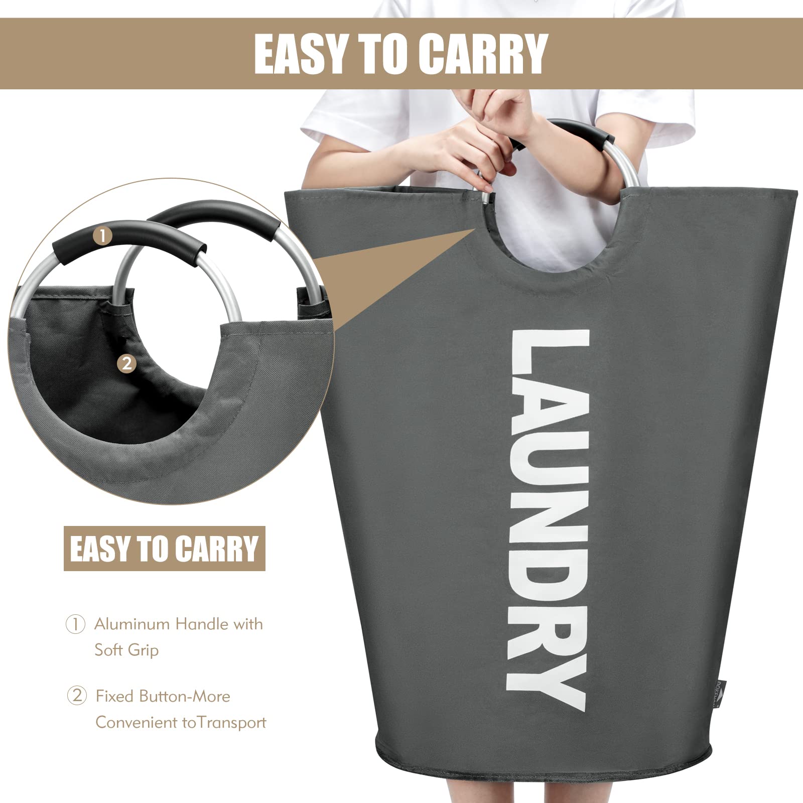 90L Large Laundry Basket Bag - ModHome Supplies
