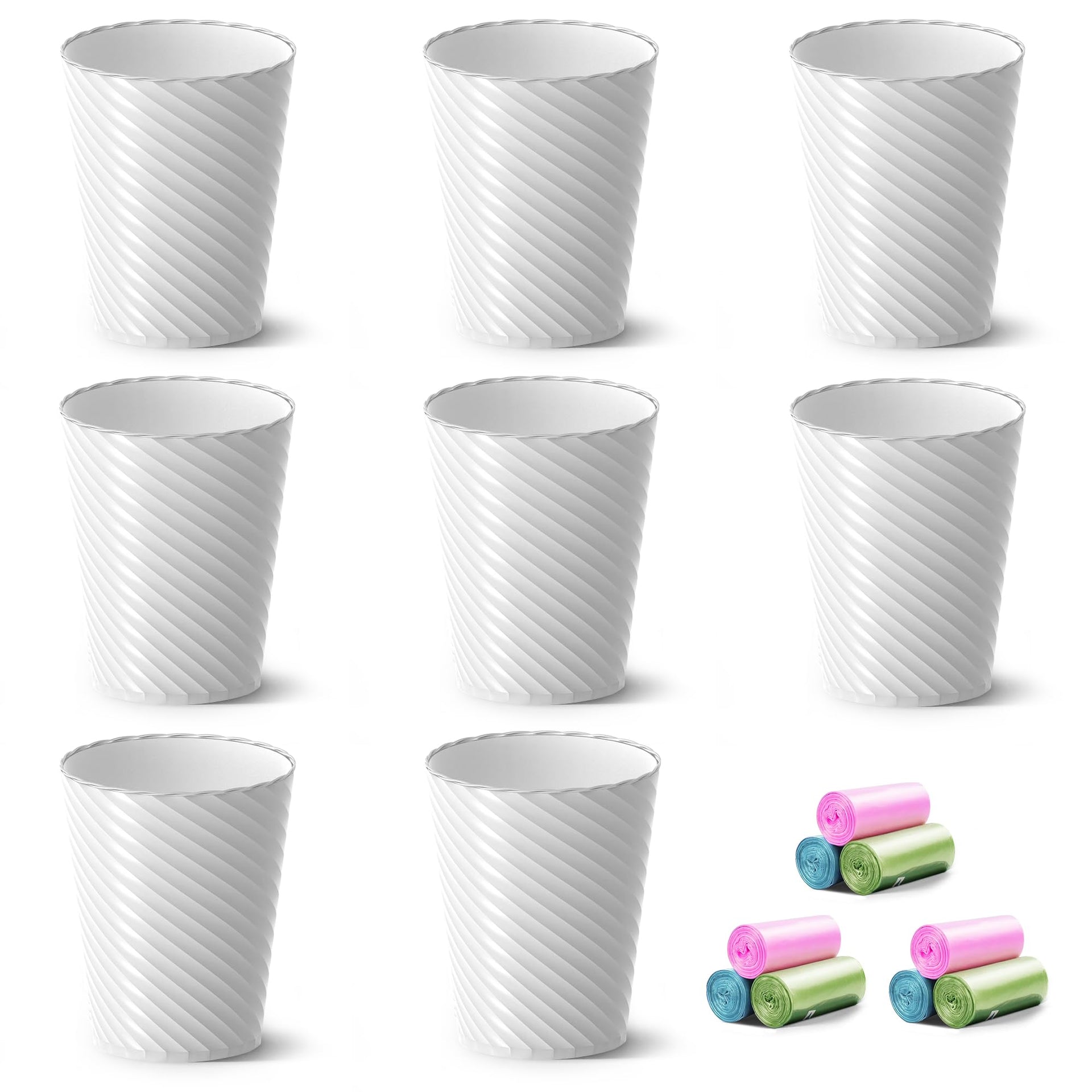 Bathroom Trash Can 8 Pack (8 Count)
