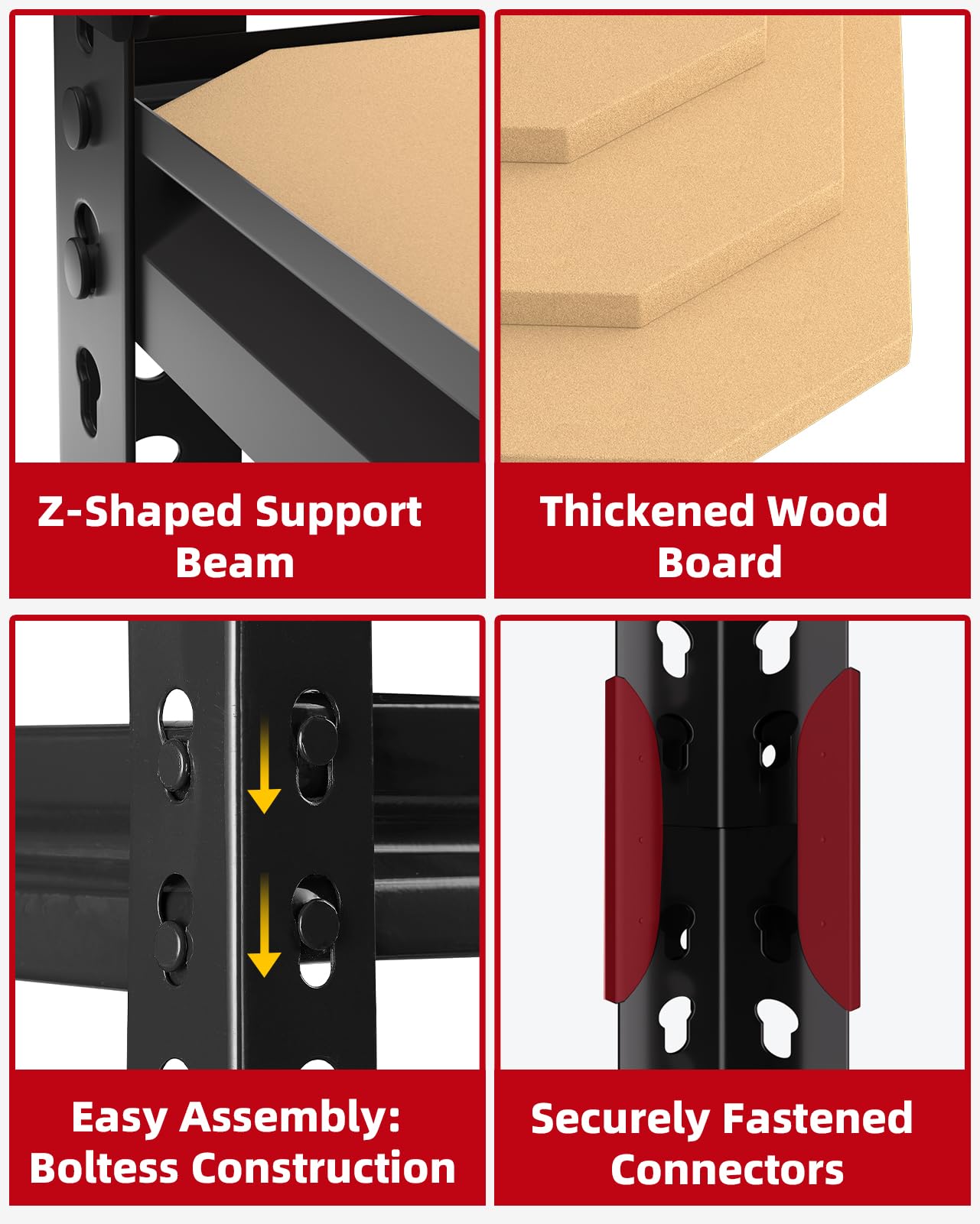 5 Tier Garage Storage Shelves (2 Count)