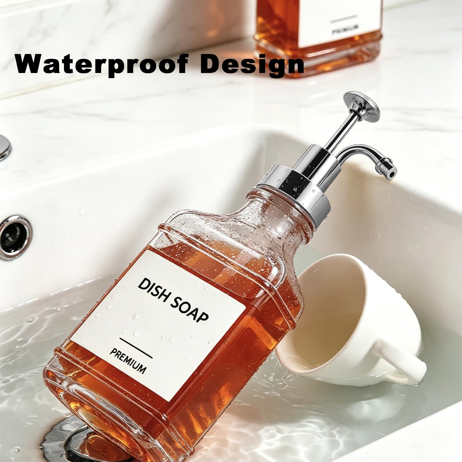 Dish Soap Dispenser for Kitchen (2 Count)