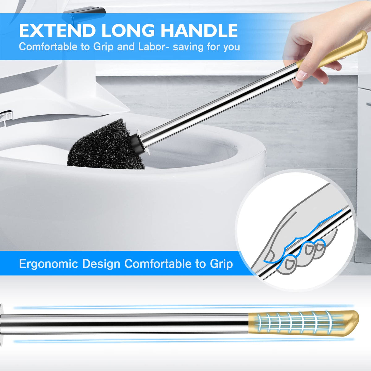 Toilet Brush and Holder 2 Pack (2 Count)
