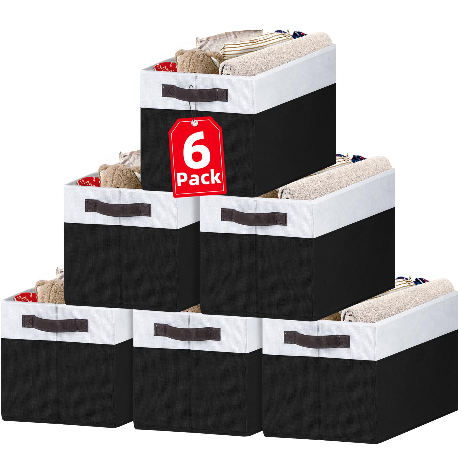 6 Pack Closet Organizers and Storage Bins (6 Count)
