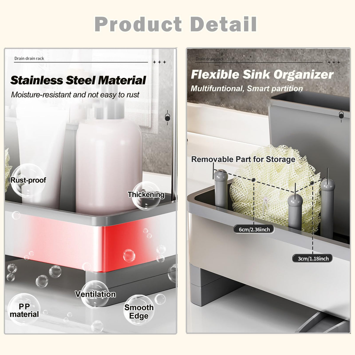 Sponge Holder for Kitchen Sink