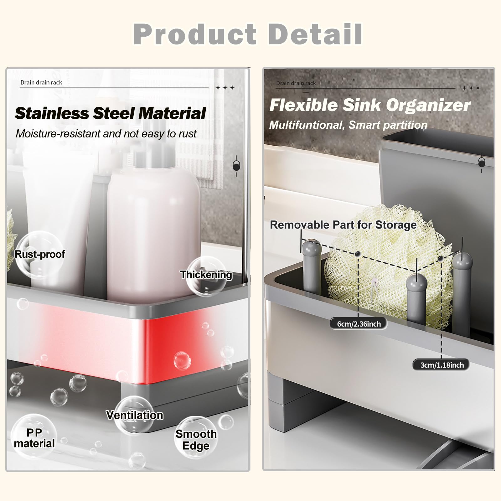 Sponge Holder for Kitchen Sink