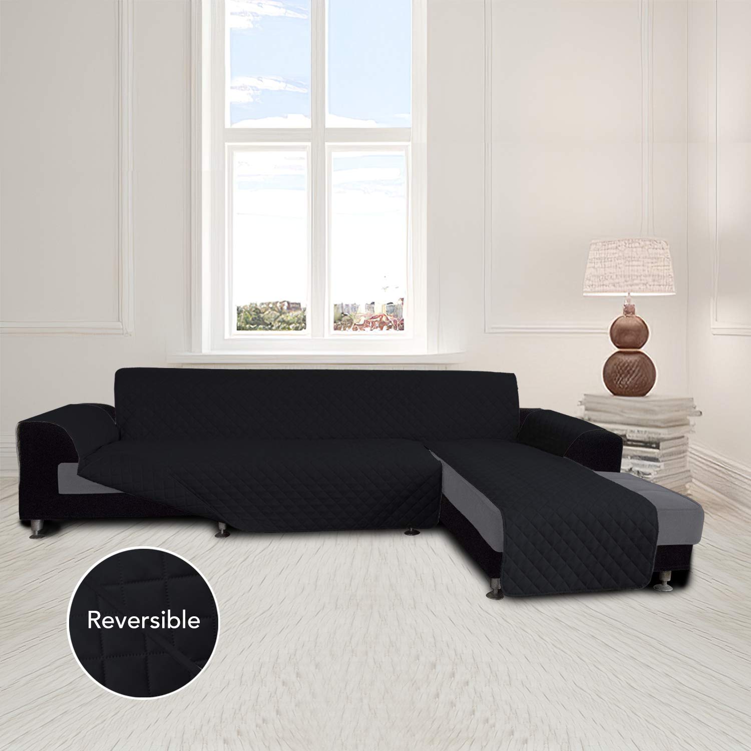 Reversible L Shape Sectional Couch Cover
