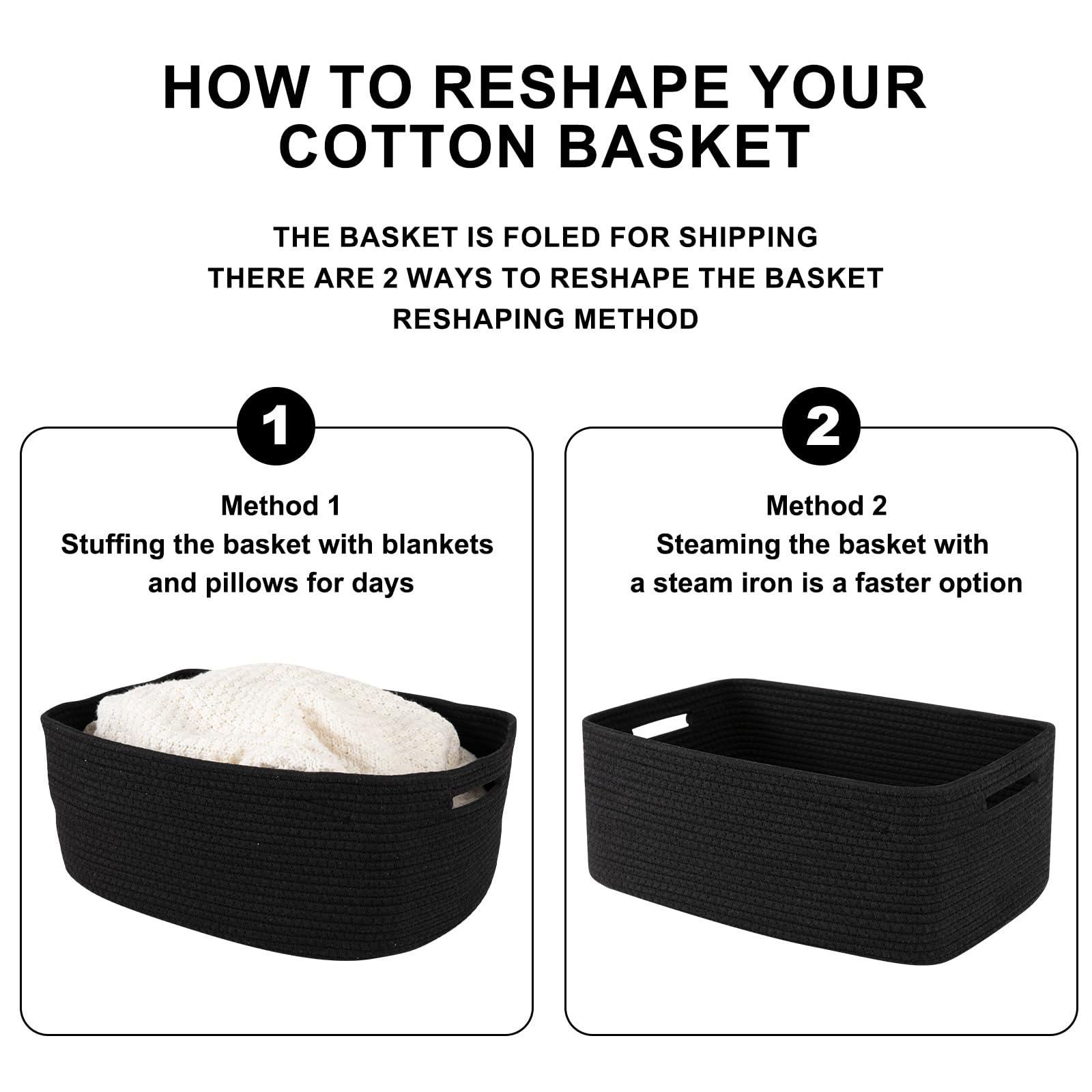 Large Storage Basket for Organizing (2 Count)