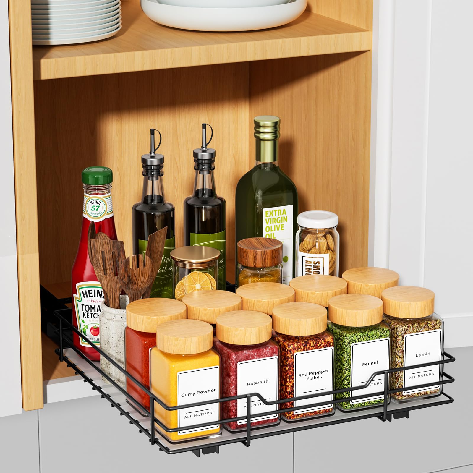 Pull Out Spice Rack Organizer for Cabinet