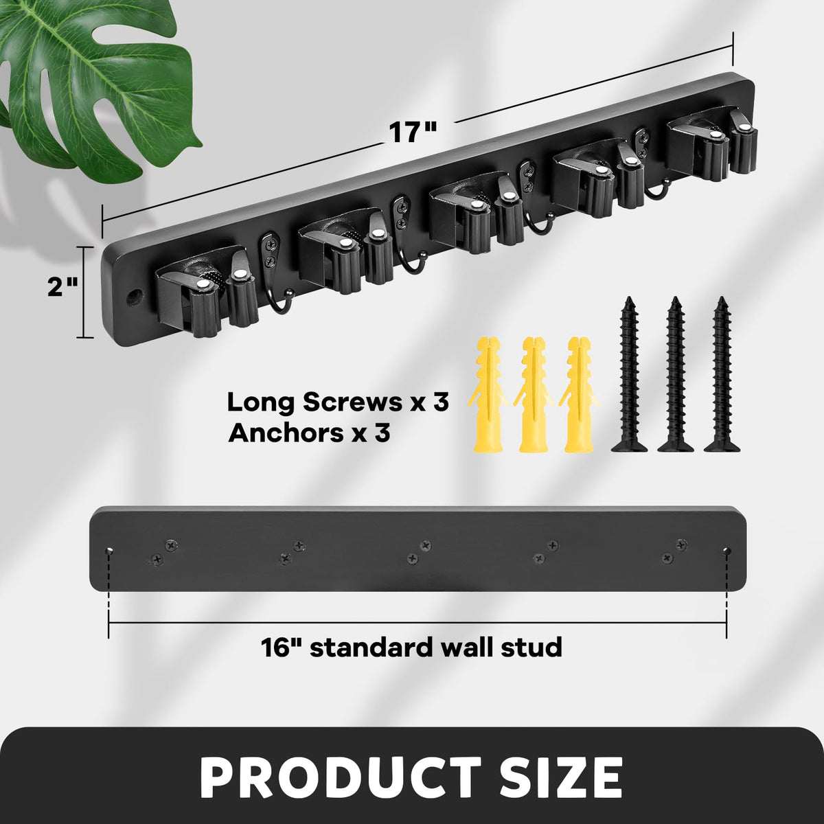 Broom Holder Wall Mount