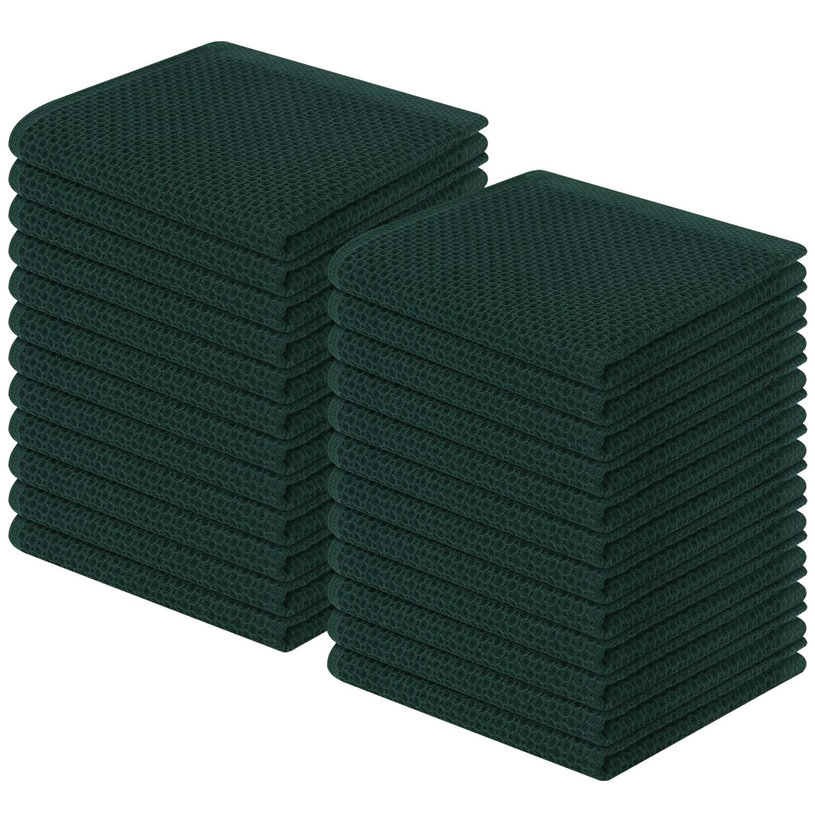 100% Cotton Waffle Weave Kitchen Dish Cloths 24 (24 Count)