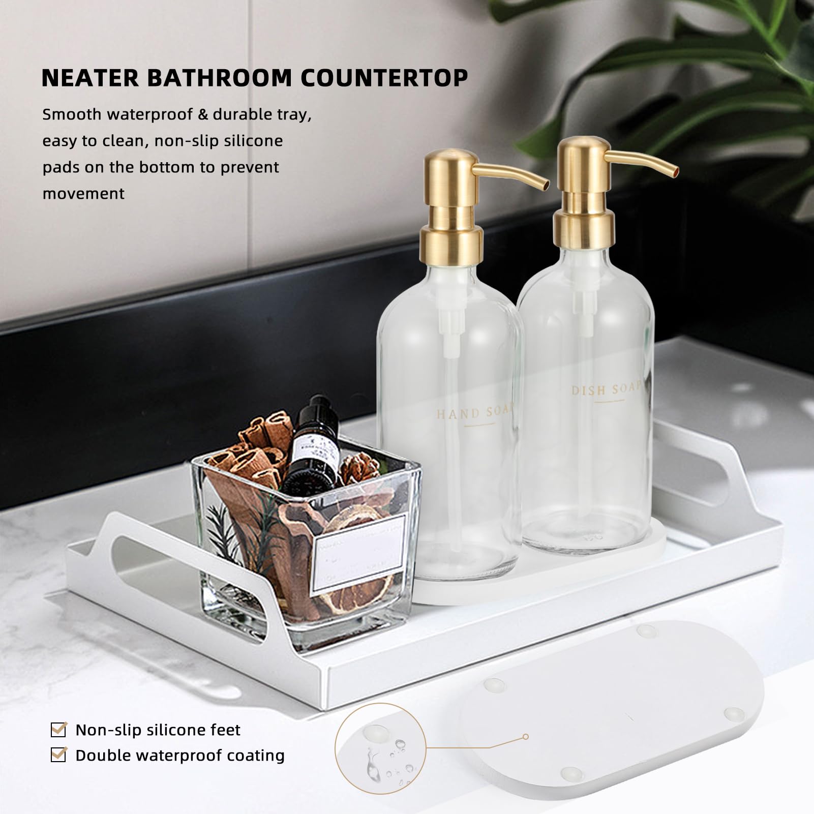 Glass Soap Dispenser (2 Count)