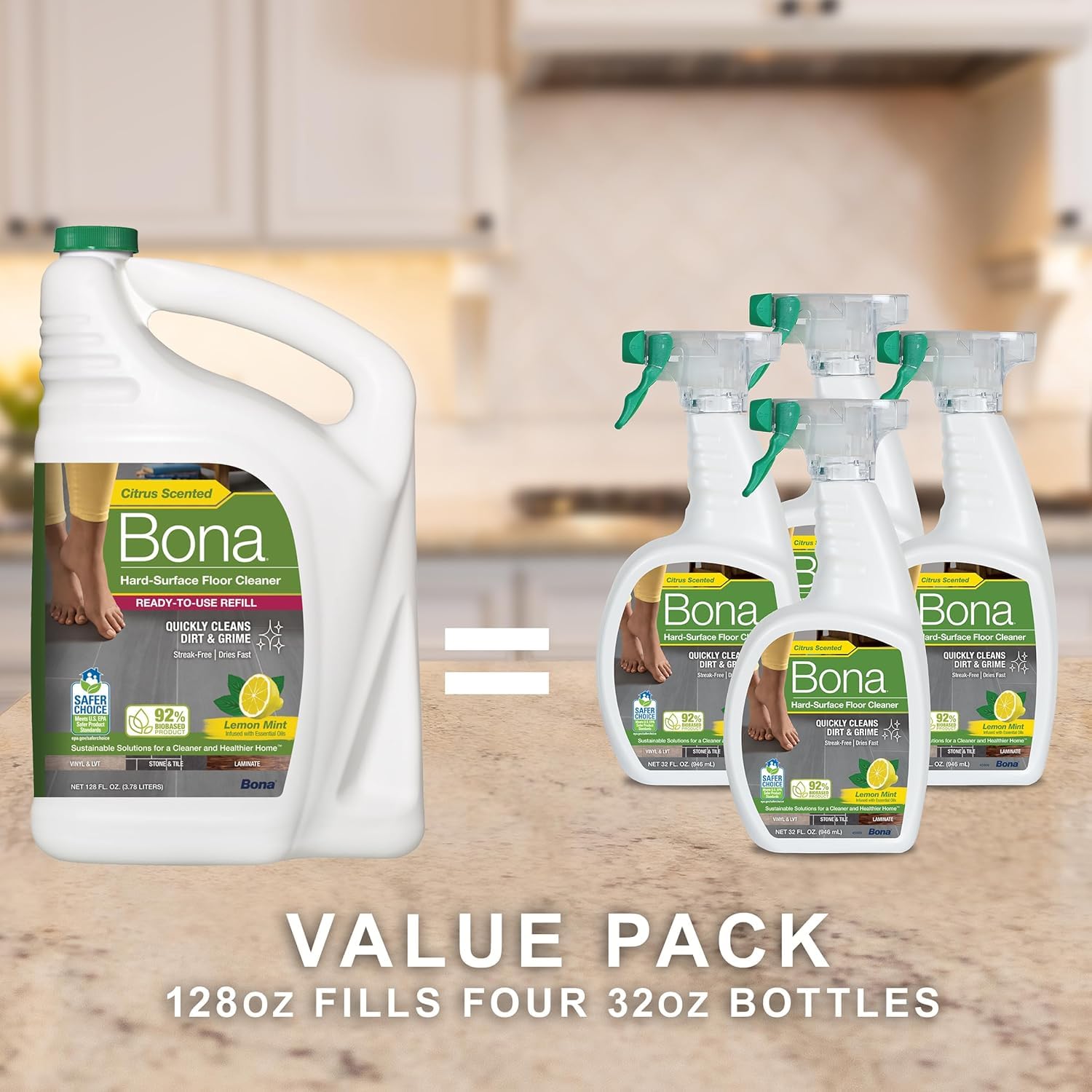Multi Surface Floor Cleaner Refill (128 Fl Oz)