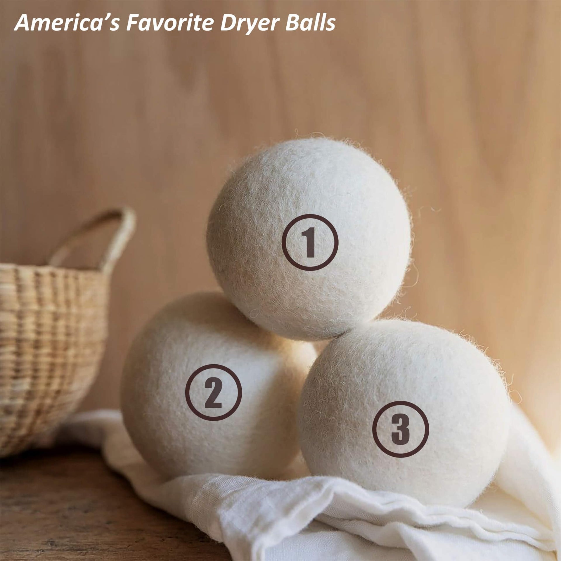 Wool Dryer Balls Laundry (4 Count)