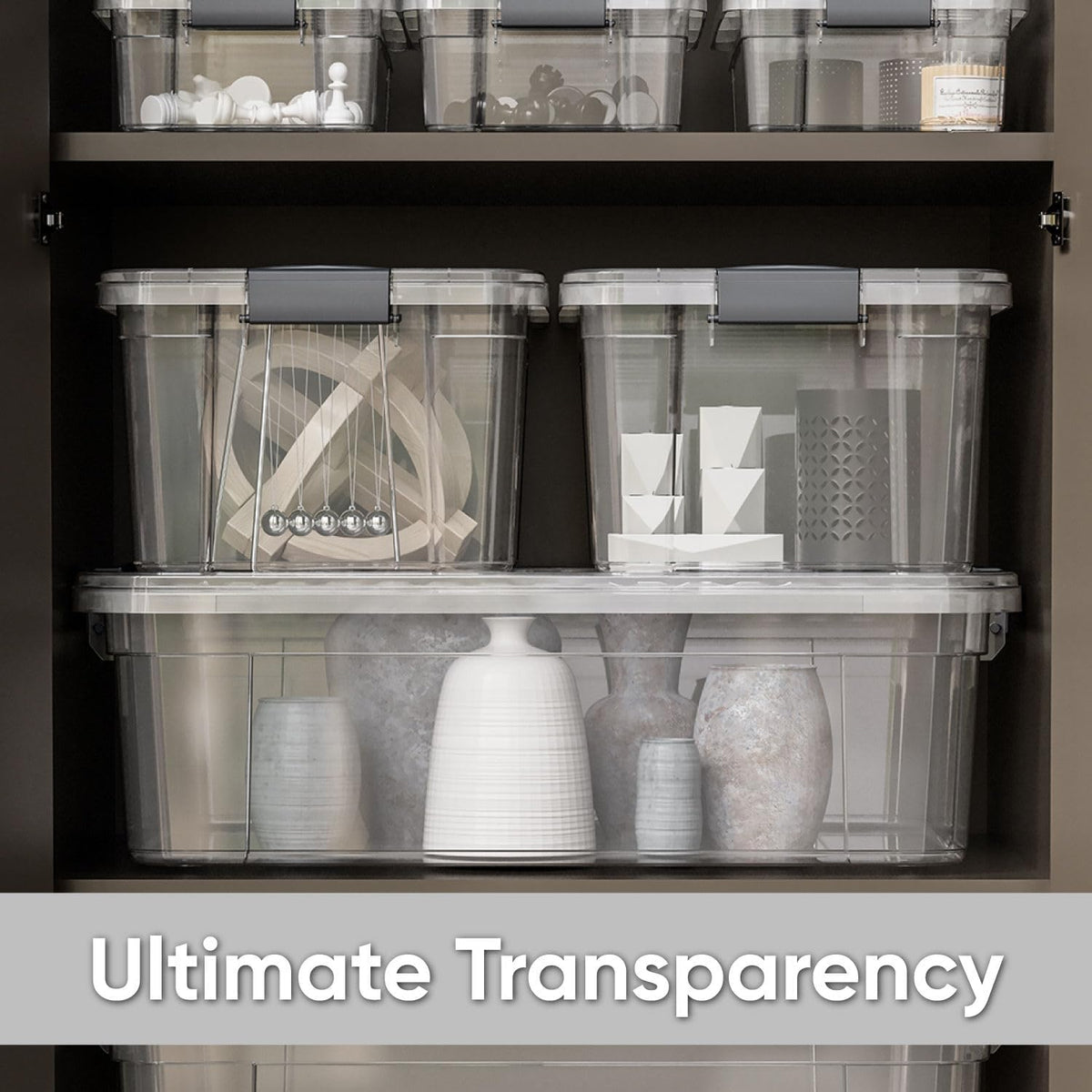 2.3 Quart Clear Plastic Storage Containers with Lids (10 Count)