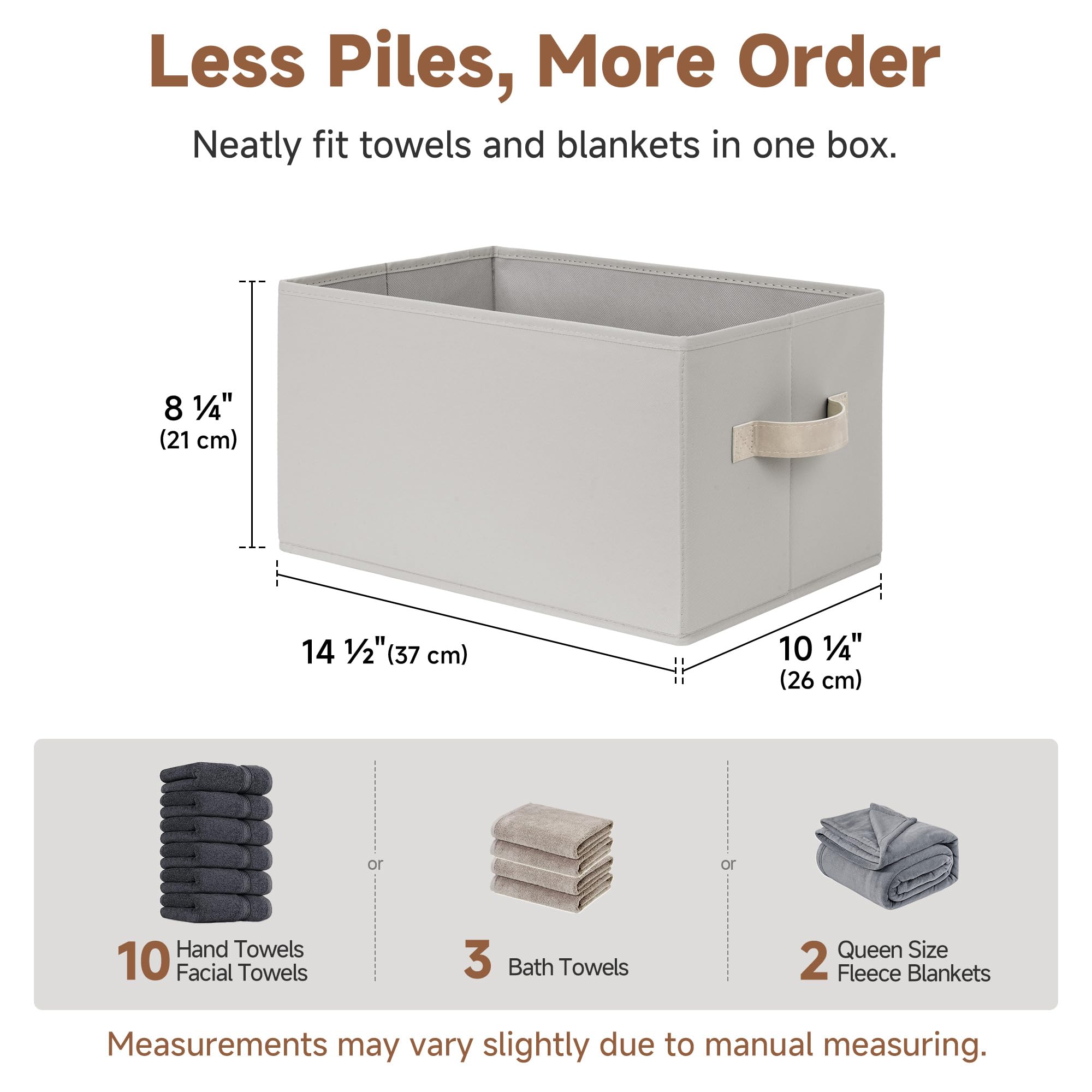 Closet Storage Bins (3 Count)