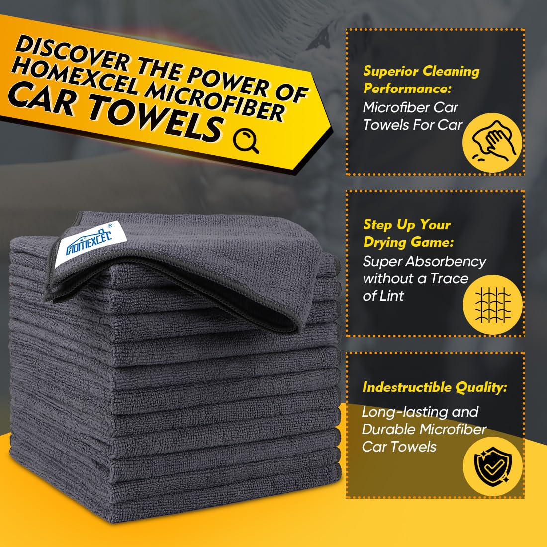 Microfiber Cleaning Cloths 12 Pack (12 Count)