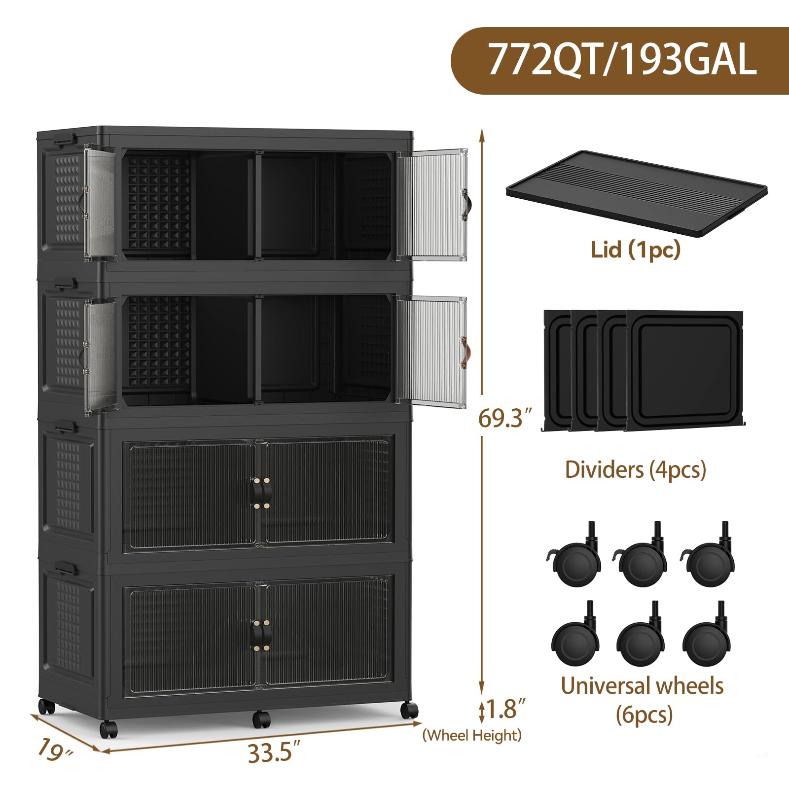 760Qt Stackable Storage Bins
