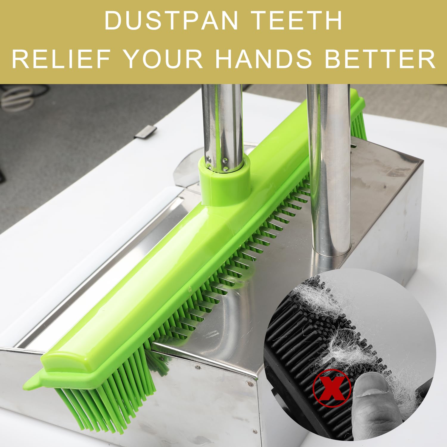 Rubber Broom and Dustpan Set