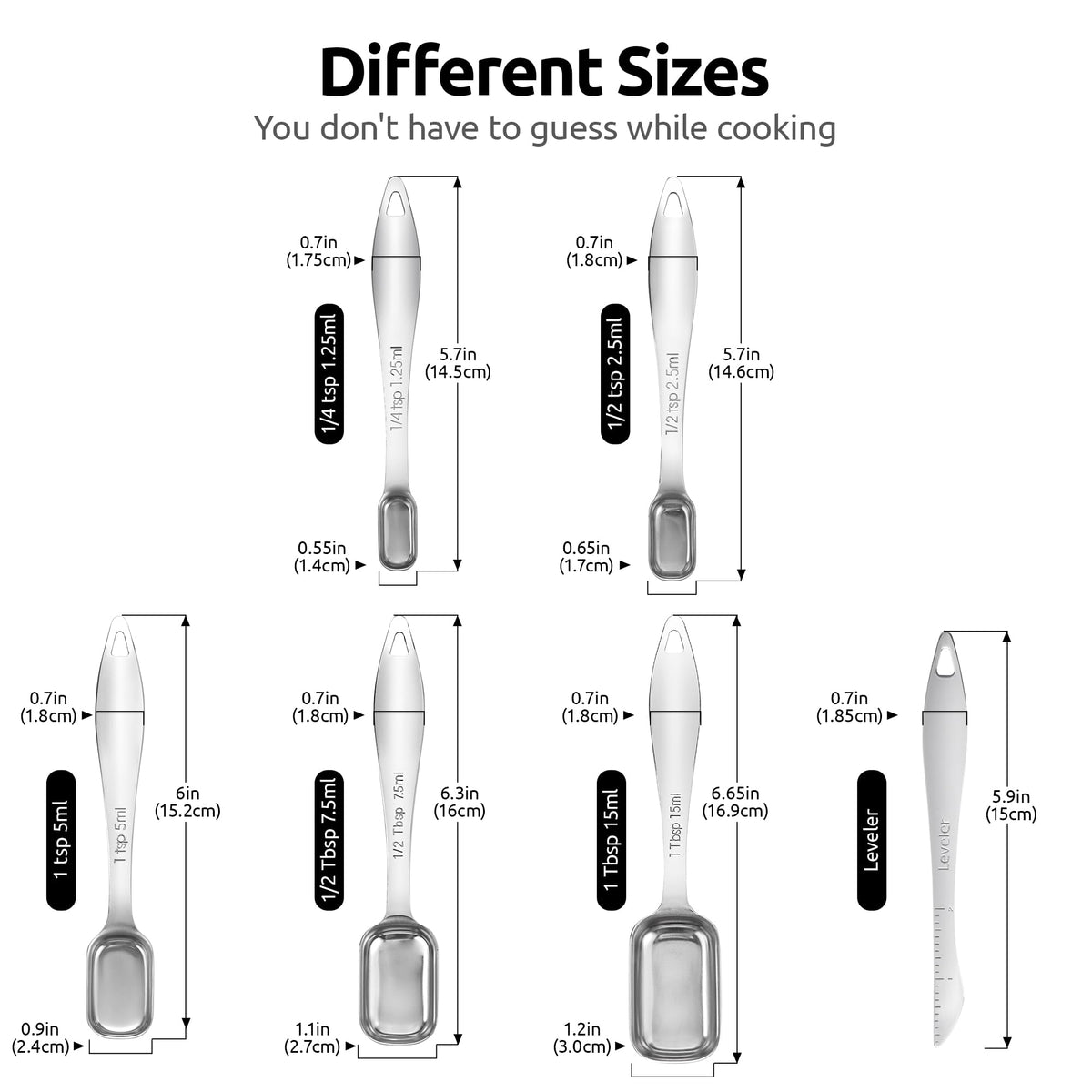 Narrow Square Measuring Spoons