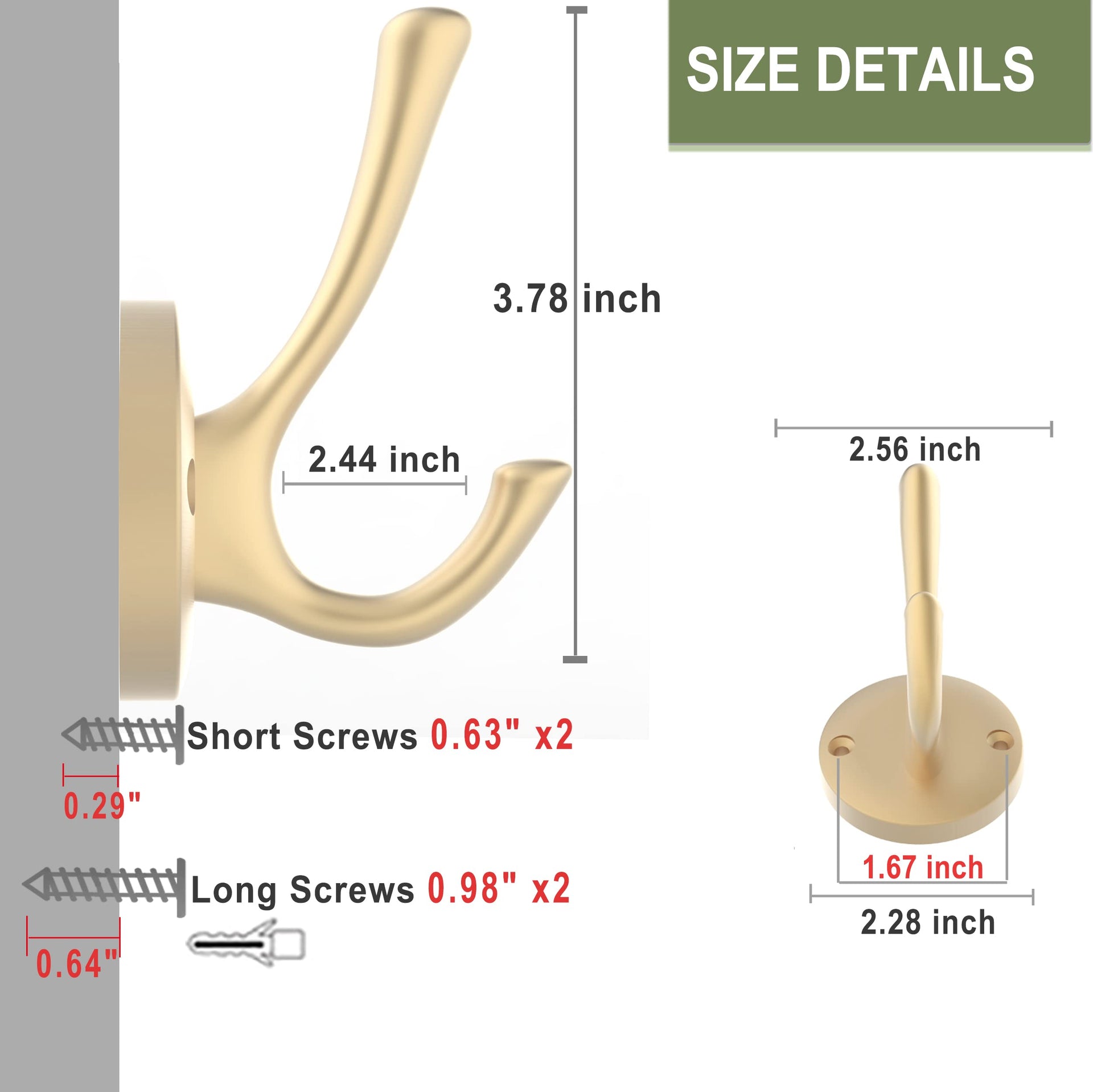 Gold Coat Hooks for Wall